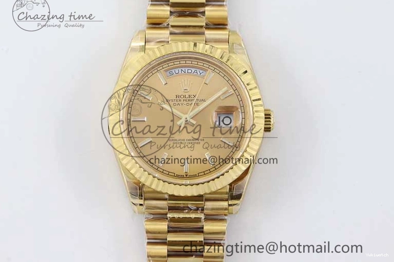 Bracelet YG 40mm Steel 904L 1:1 on YG TWF Dial Edition A2836 Best Crystal Date YG Day 0311